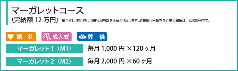 アイリスコース（完納額12万円）※施行時に消費税相当額をお預かりいたします